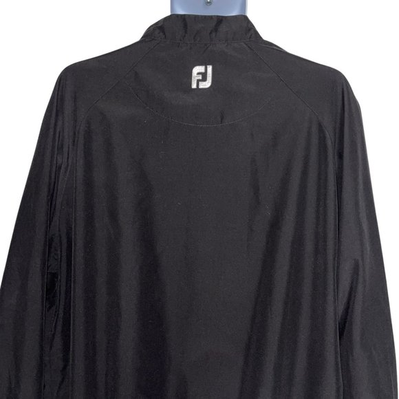 Vintage FootJoy Black Lightweight Golf Rain Wind Pullover Jacket Men's XL - Picture 7 of 8